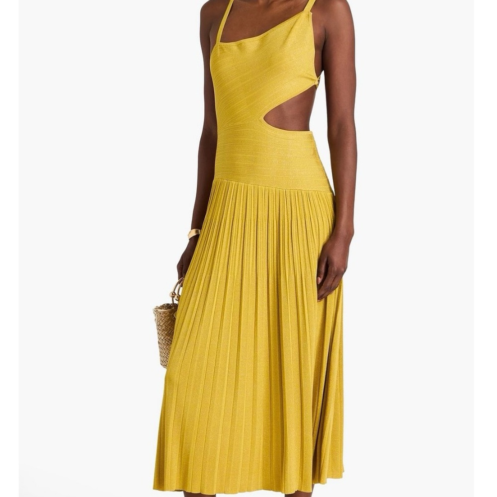 Zimmermann Mustard Cut-Out Midi Dress